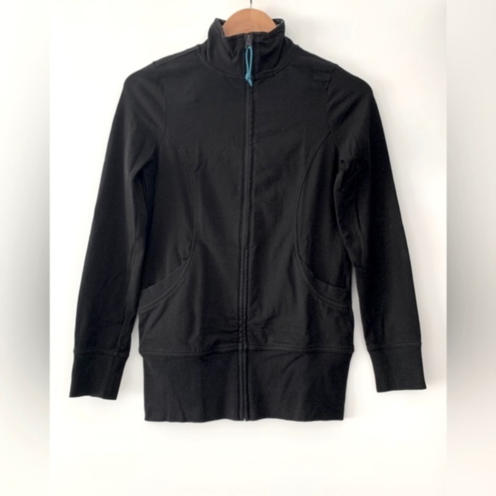 ❗️CLEAROUT❗️EUC! OLD NAVY ACTIVE black 🖤 long FULL-ZIP TOP Size XS